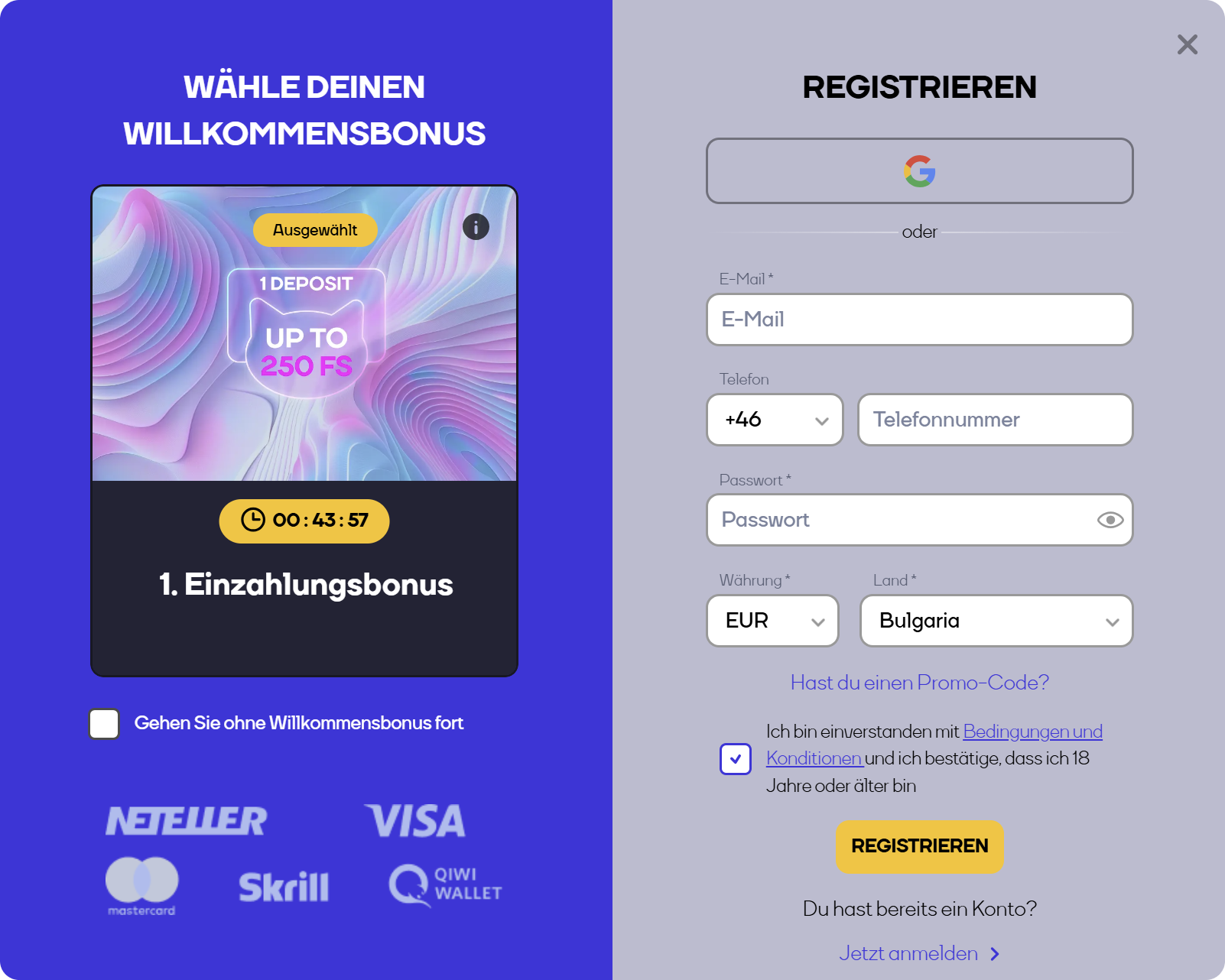 cat casino registrieren